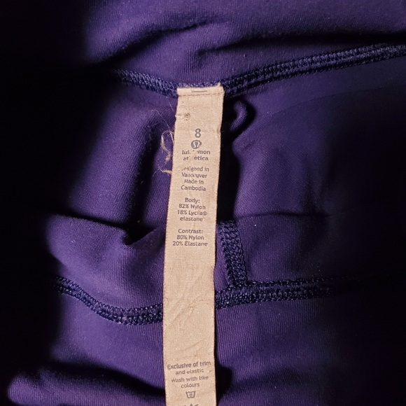 Lululemon purple highrise leggings size 8 - Picture 7 of 10